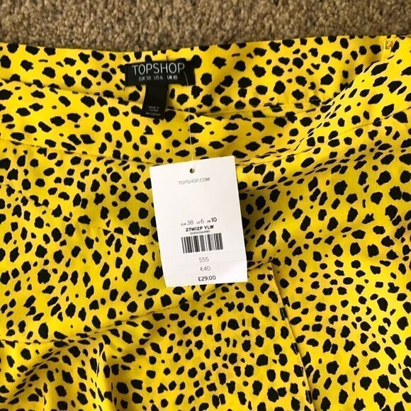 NWT Topshop Leopard Print Ruffle Mini Skirt - Picture 7 of 9